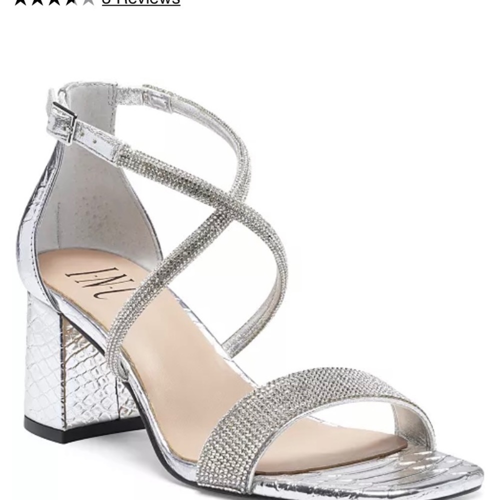NWT INC silver sandals Size 8.5